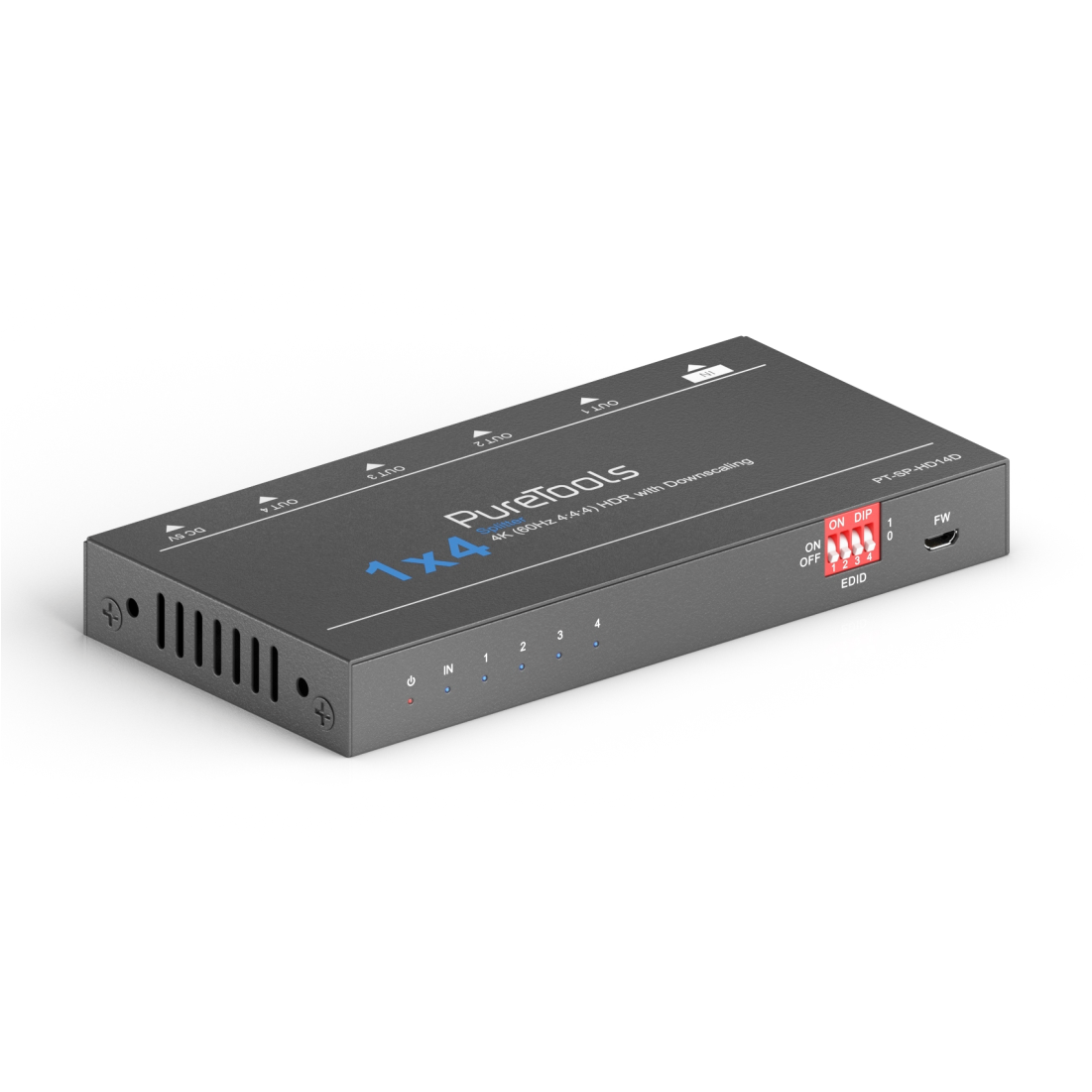 Распределитель (сплиттер) PureLink PT-SP-HD14D, 1:4 HDMI, Down-scaling  4K на FHD